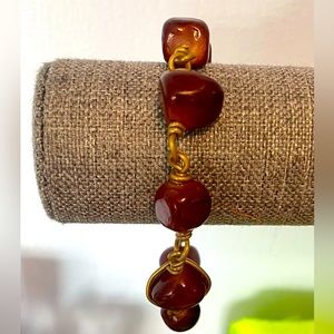 Vintage Orange agate stone bracelet.
